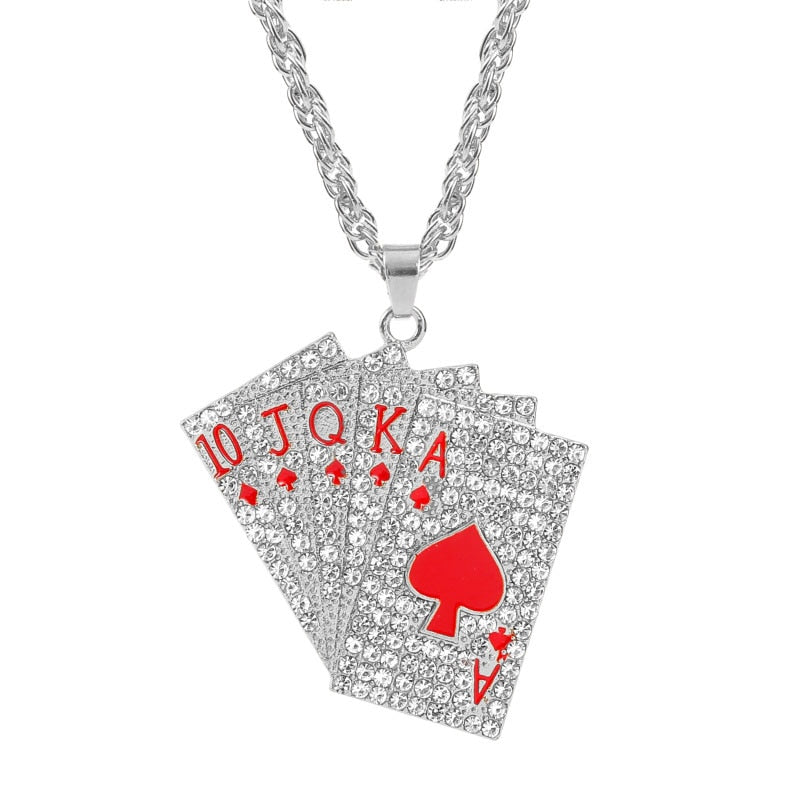 Playing Cards Pendants Necklaces