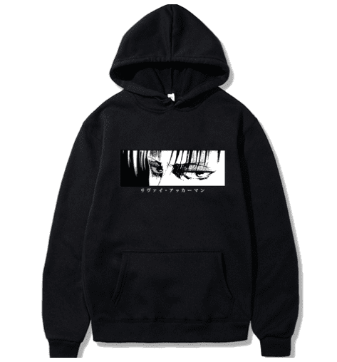 Japanese Anime Eye Print Hoodie