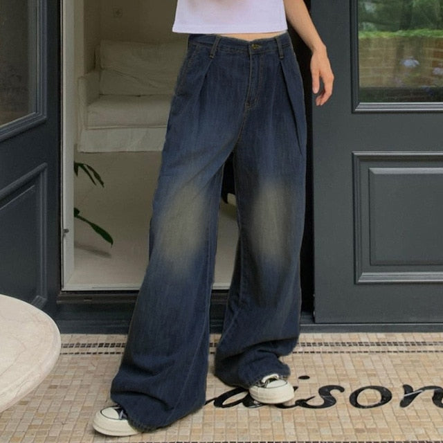 Button Low Waist Women's Denim Pants with many variant color options