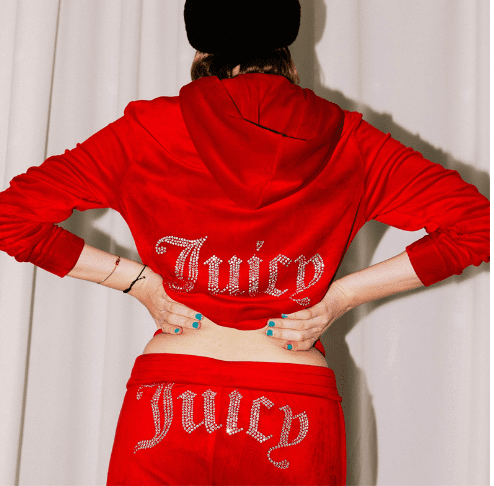 Juicy Sweatshirt and Pants with Diamonds, Track Suit