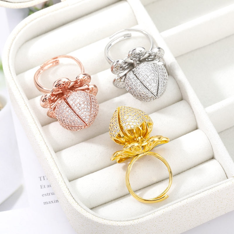 Garland Flowers ring, Rings, Rachy Sparkle, Luxury, Deluxe, Elegant