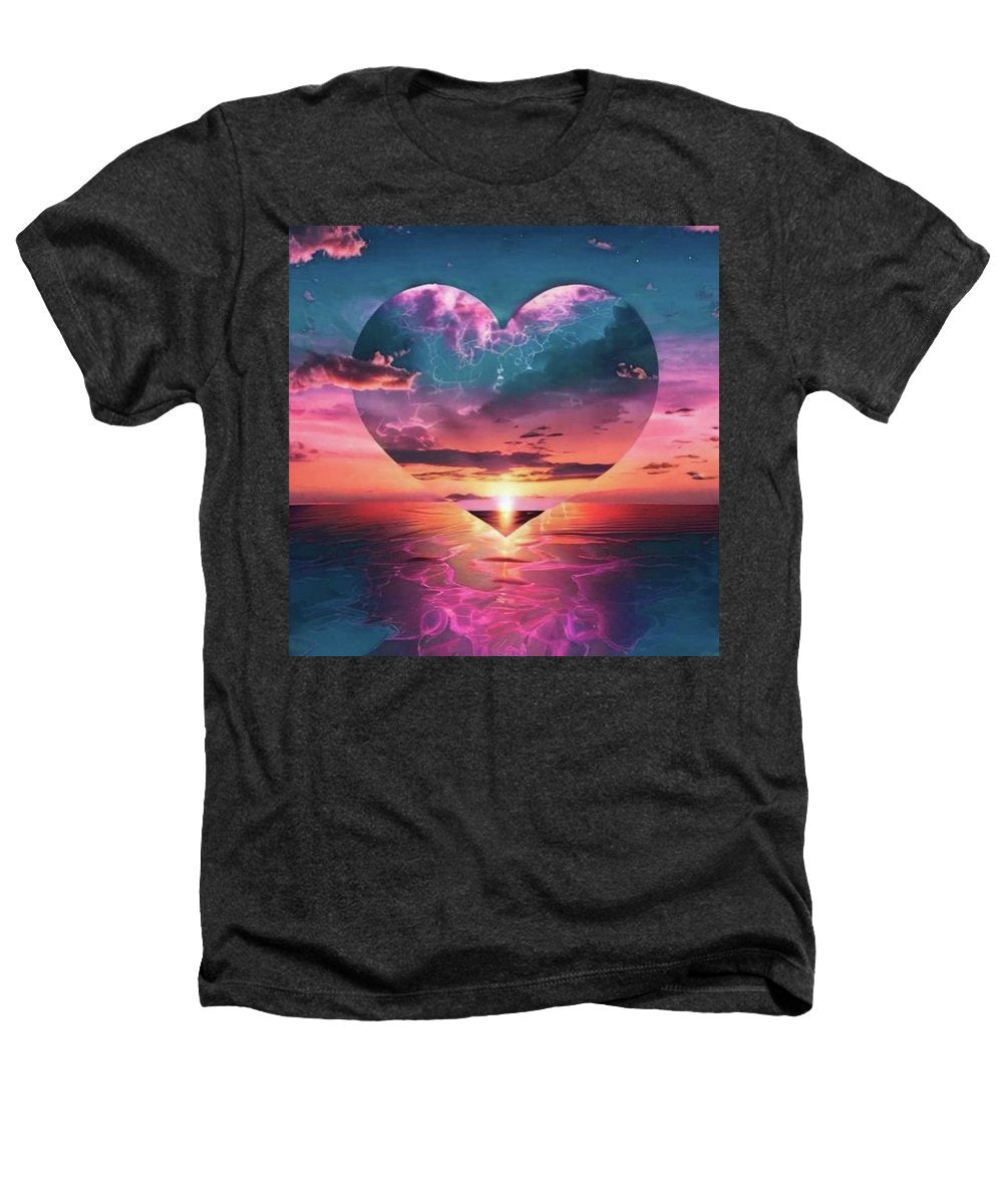 Sunset heart Over the Ocean - Heathers T-Shirt