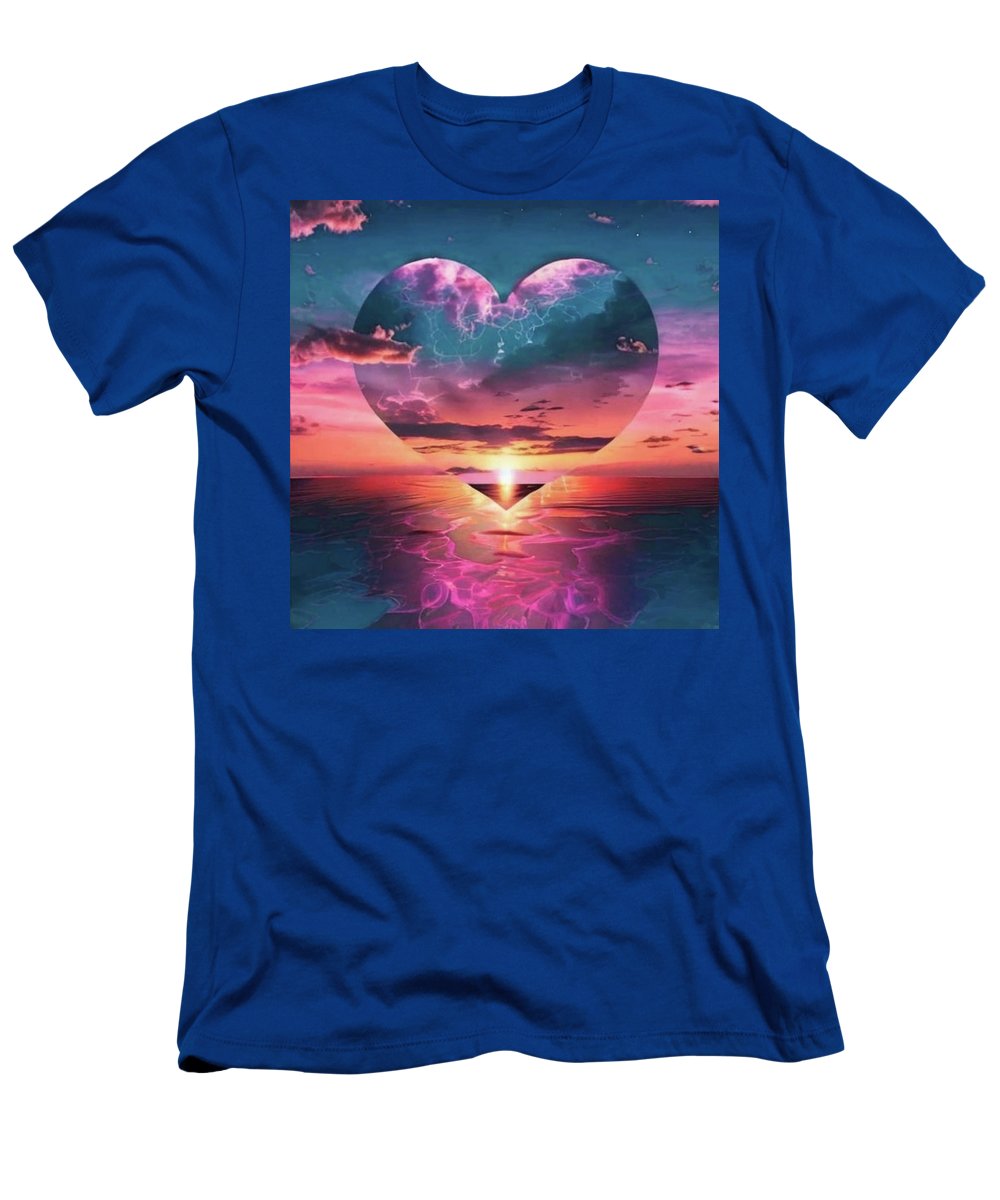 Sunset heart Over the Ocean - T-Shirt