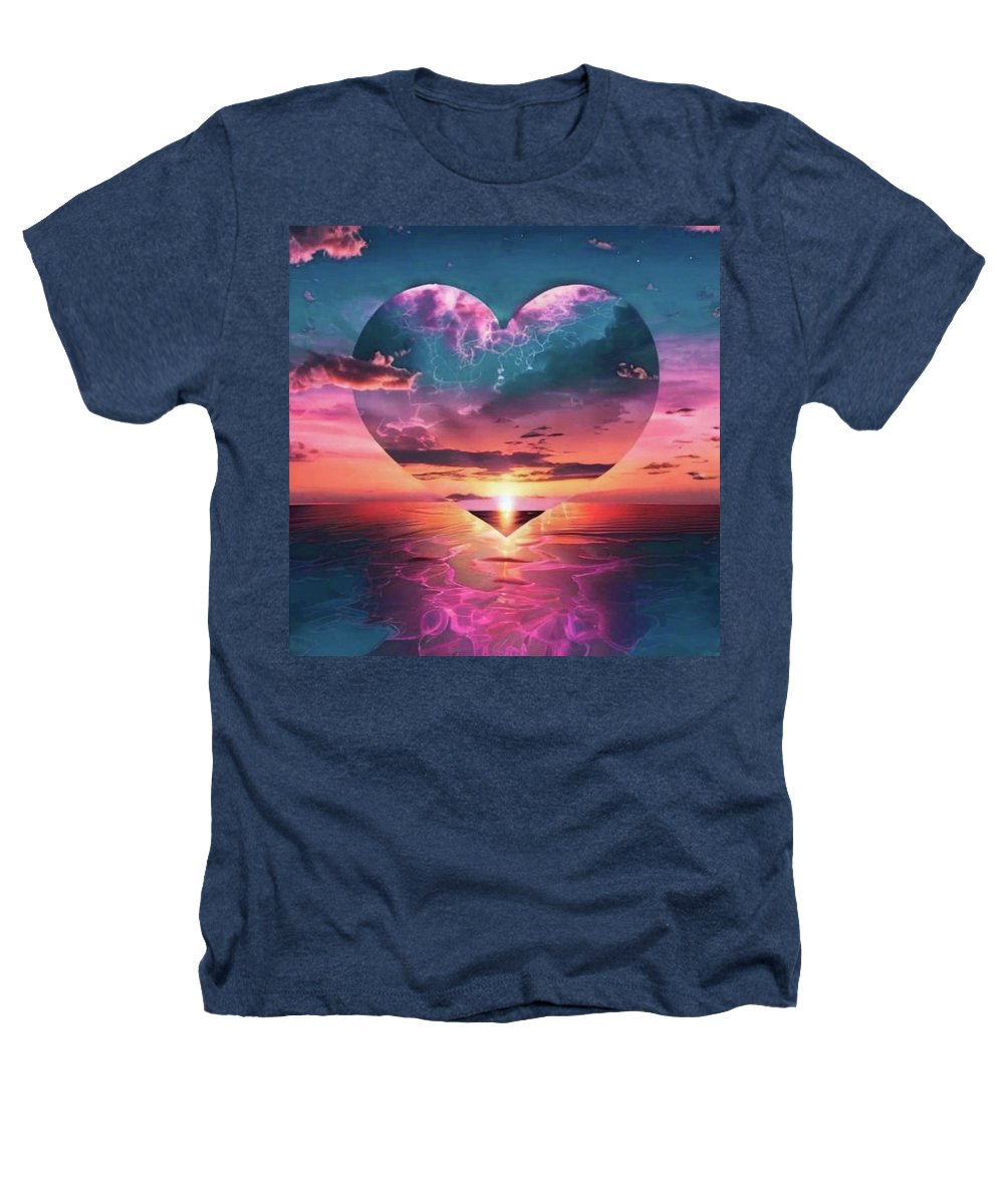 Sunset heart Over the Ocean - Heathers T-Shirt