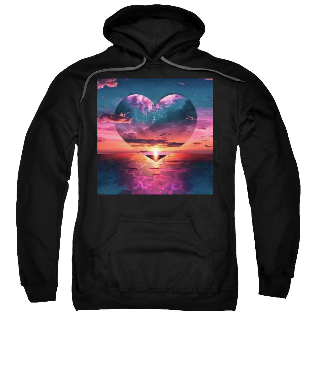 Sunset heart Over the Ocean - Sweatshirt