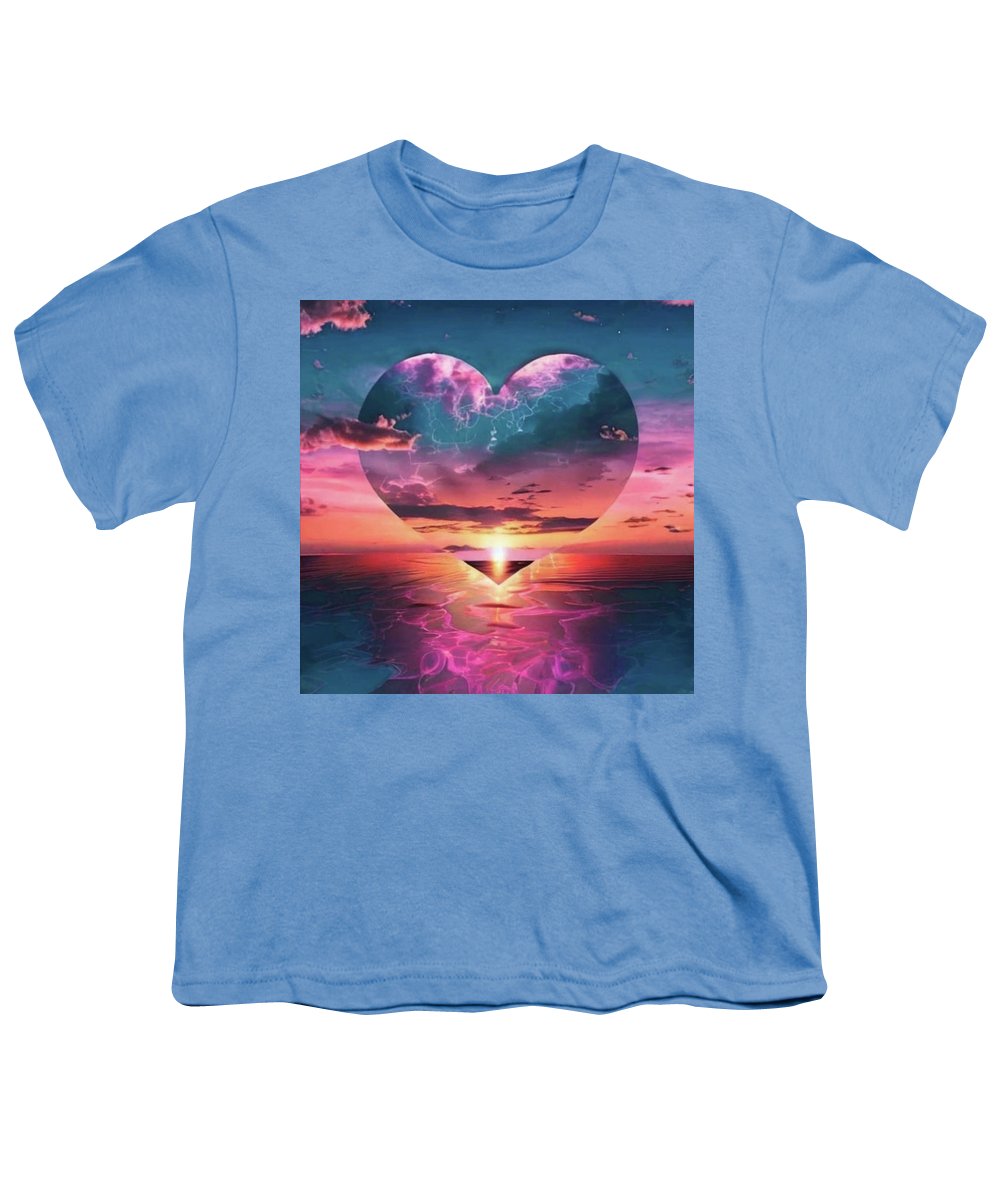 Sunset heart Over the Ocean - Youth T-Shirt