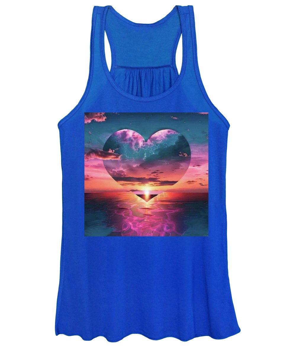 Sunset heart Over the Ocean - Women's Tank Top