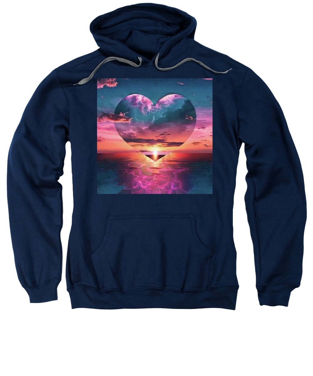 Sunset heart Over the Ocean - Sweatshirt