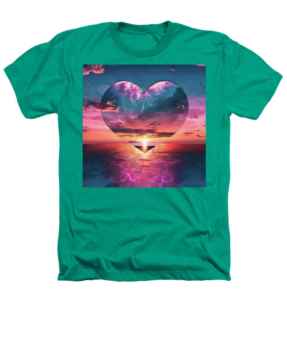 Sunset heart Over the Ocean - Heathers T-Shirt