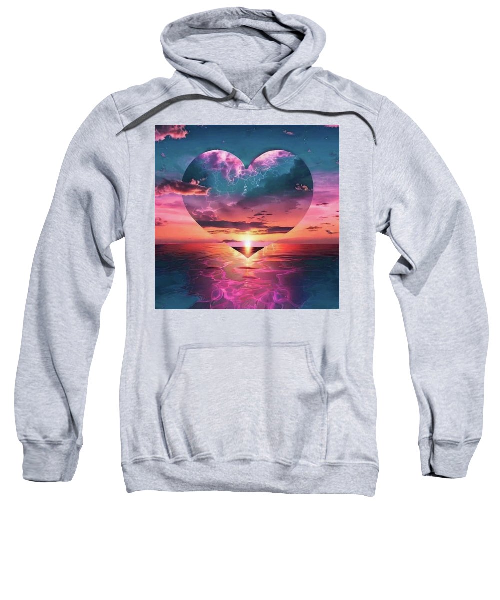 Sunset heart Over the Ocean - Sweatshirt