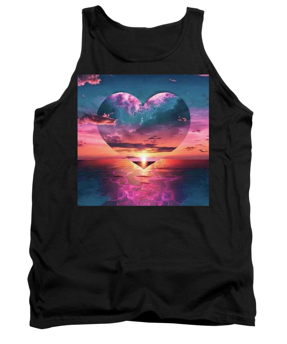 Sunset heart Over the Ocean - Tank Top