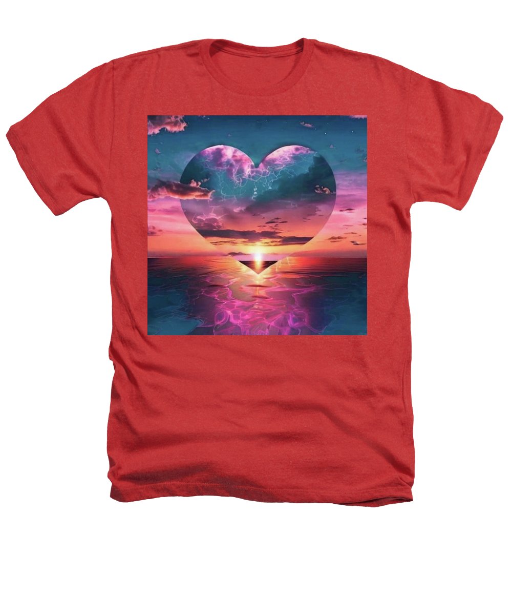 Sunset heart Over the Ocean - Heathers T-Shirt