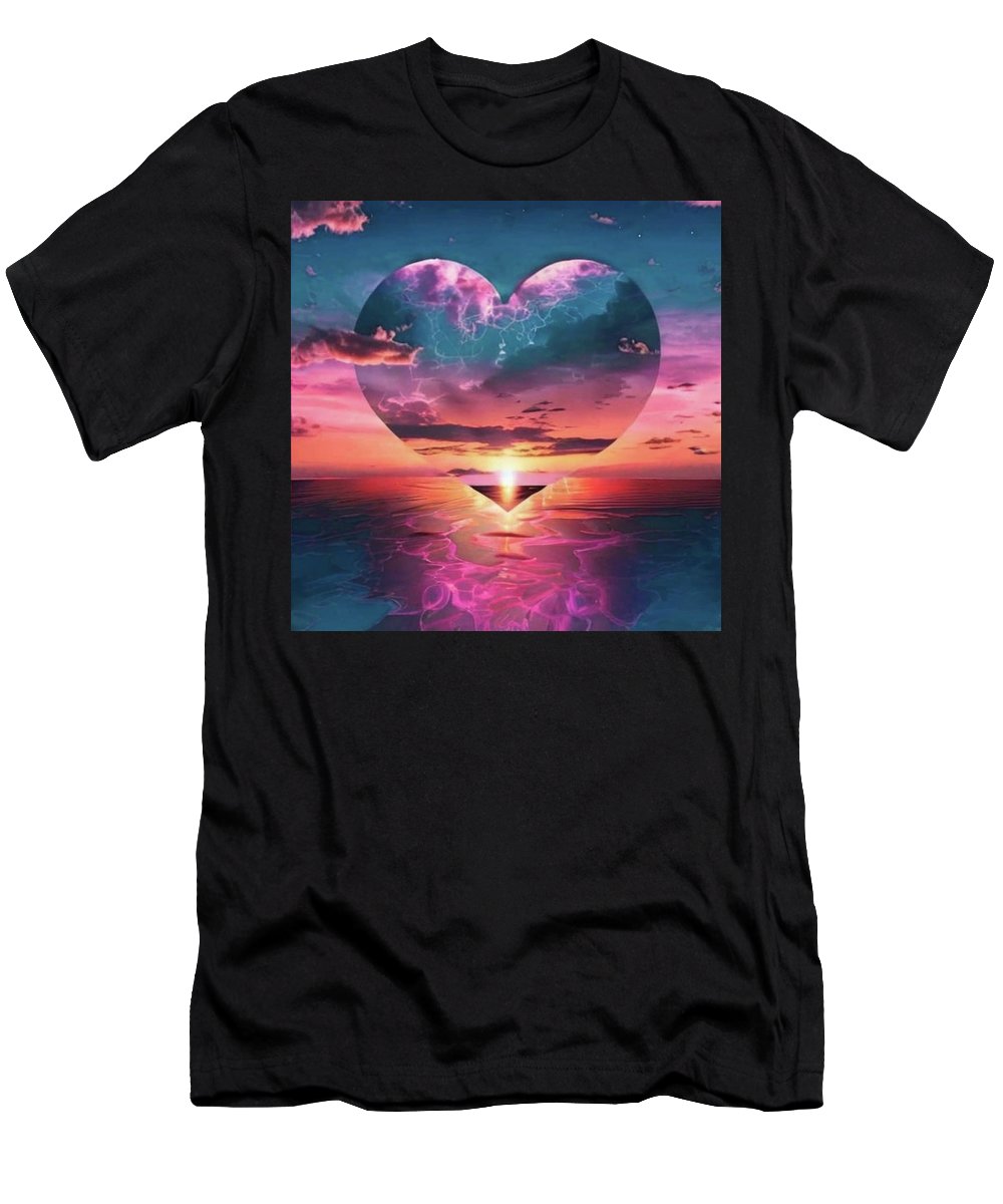 Sunset heart Over the Ocean - T-Shirt