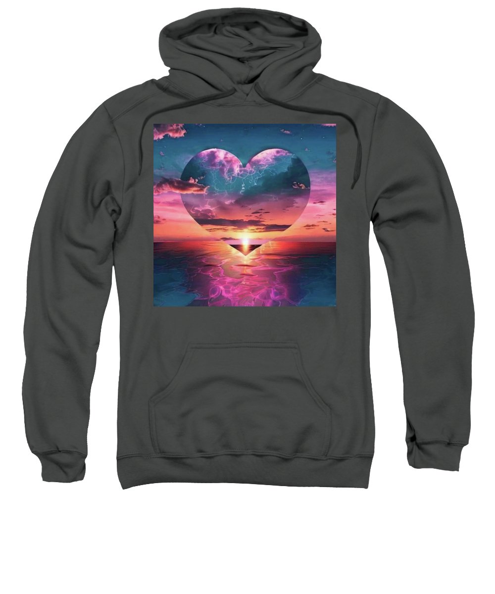 Sunset heart Over the Ocean - Sweatshirt