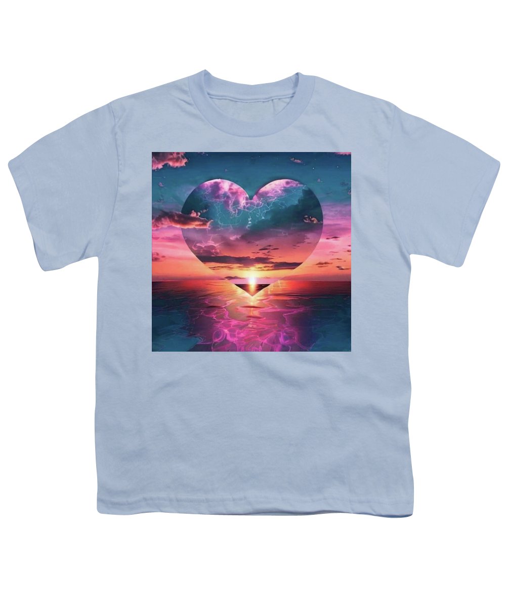 Sunset heart Over the Ocean - Youth T-Shirt