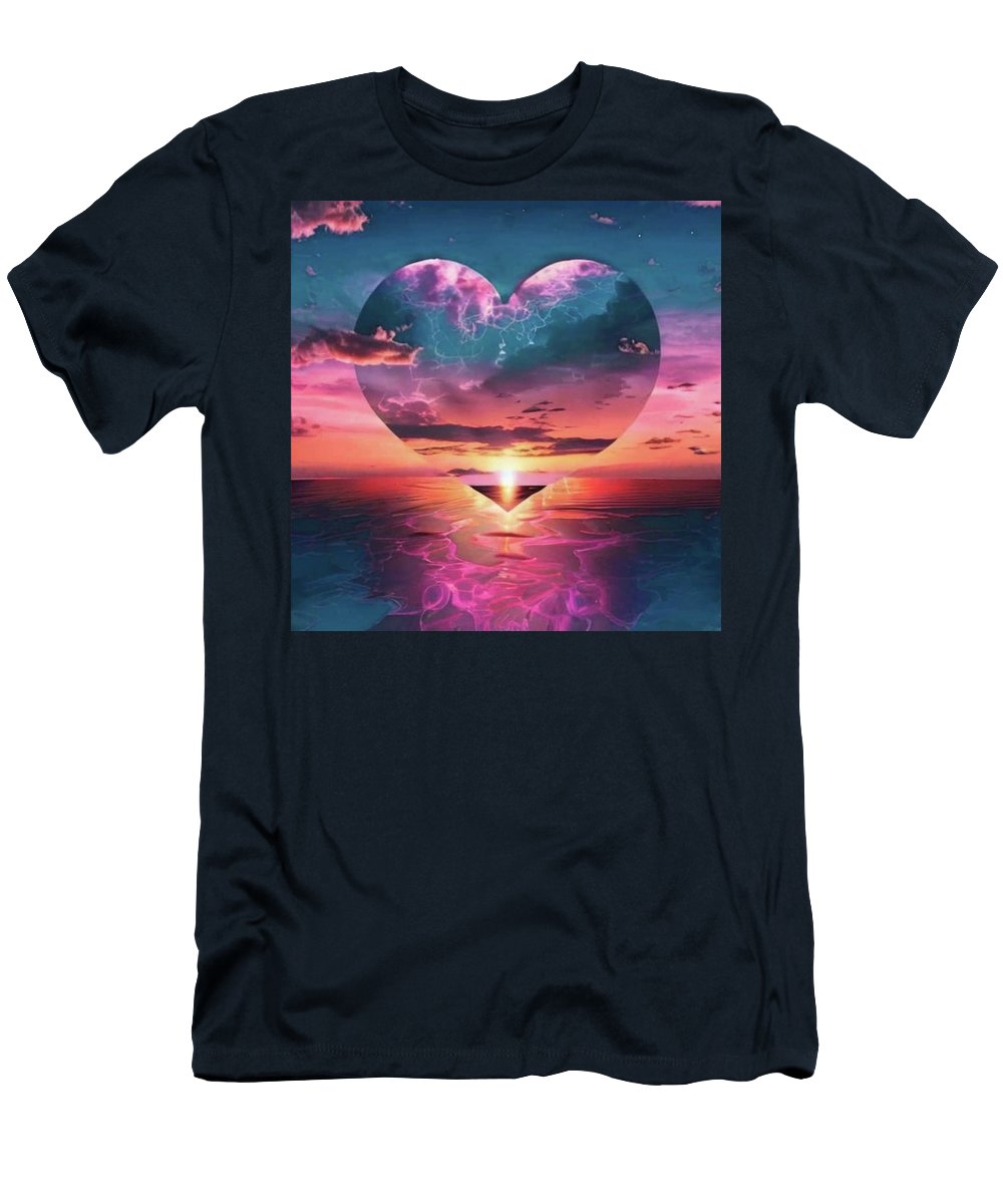 Sunset heart Over the Ocean - T-Shirt