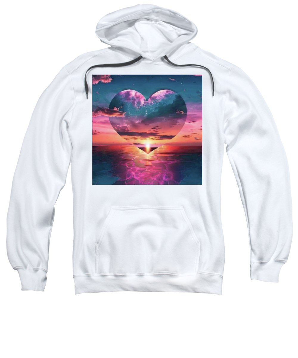 Sunset heart Over the Ocean - Sweatshirt