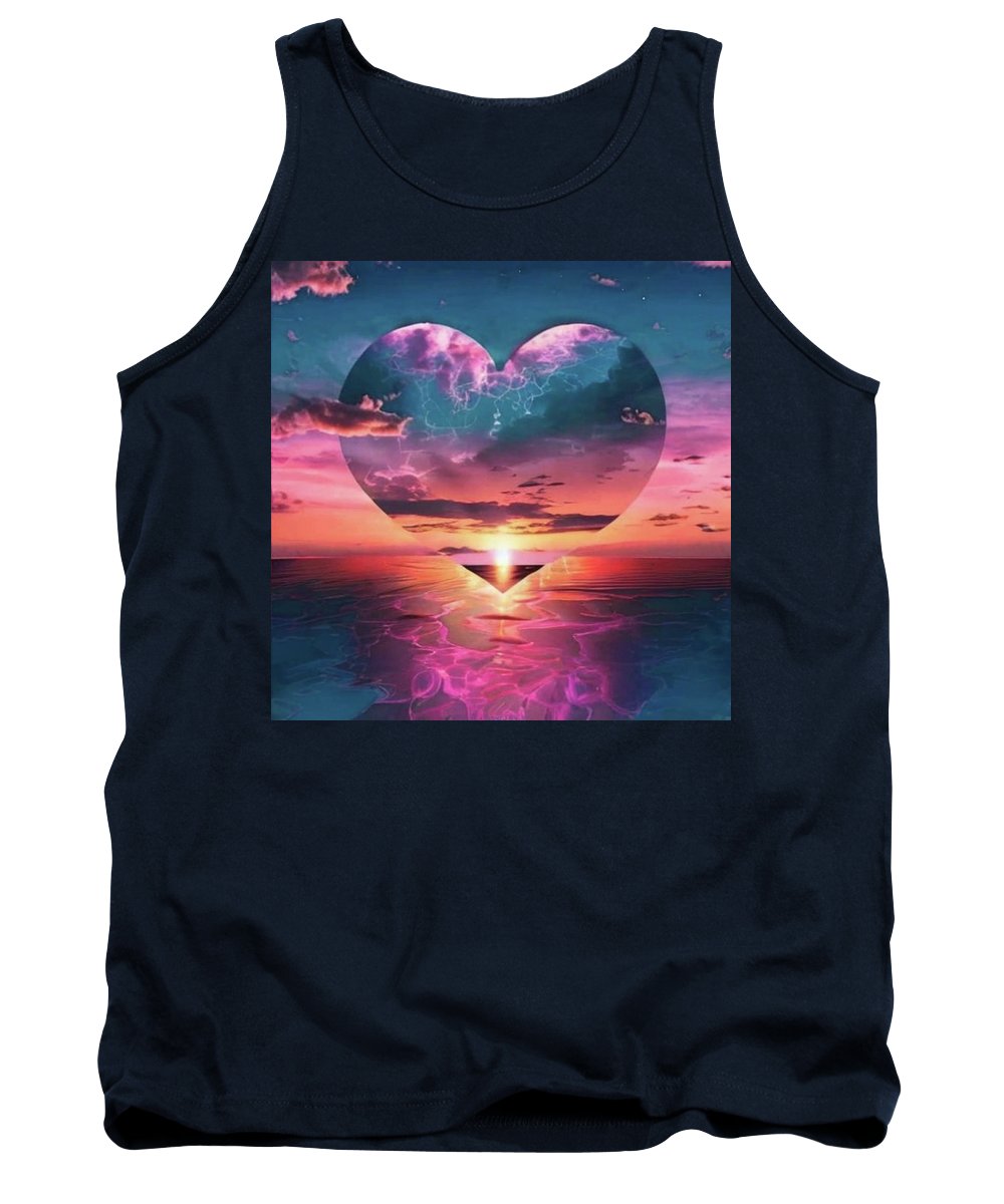 Sunset heart Over the Ocean - Tank Top